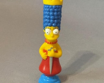 Vintage Simpsons Figure 3D Chess Set Piece Board Game Part 1992 Marge Queen Red