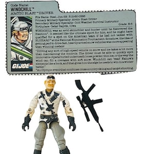Gi Joe Cobra figuur vtg Hasbro complete file card 1989 Windchill Arctic Blast