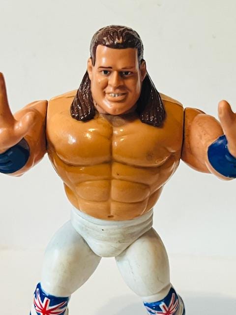 British Bulldog Action Figure WWF 1991 Hasbro WWE Toy Wrestling