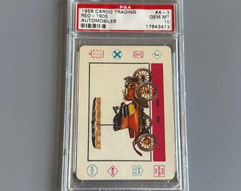 Vintage Cardo Trading Card 1958 Automobiles Cars PSA 10 GEM Mint Reo 1905 A-3
