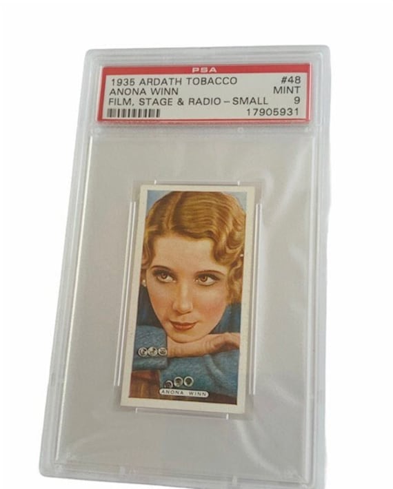 ardath cigarette cards Ardath 1935 Cigarette Tobacco Trading Card Graded PSA 9 Mint Film Broadway  Stage Radio Stars #48 Anona Winn Impressions