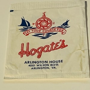 Domino Deluxe sugar packet sign paper ephemera advertising memorabilia 1960 hotel motel diner restaurant diner Hogates Arlington Virginia VA