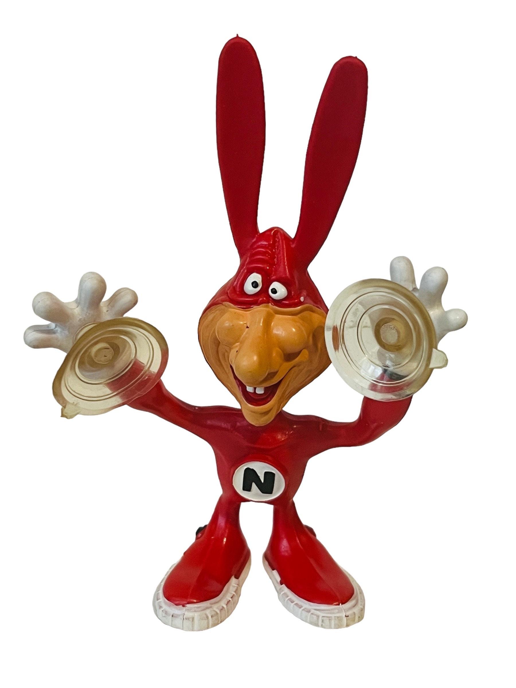 Dominos Pizza Noid Rubber Toy Figure Vtg Car Window Suction RARE