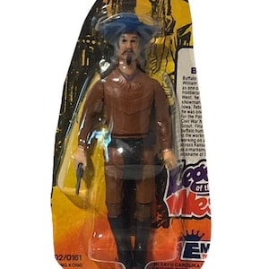 Buffalo Bill Cody Empire vtg Figur Spielzeug 1975 Legends Cowboy Western Excel Karte