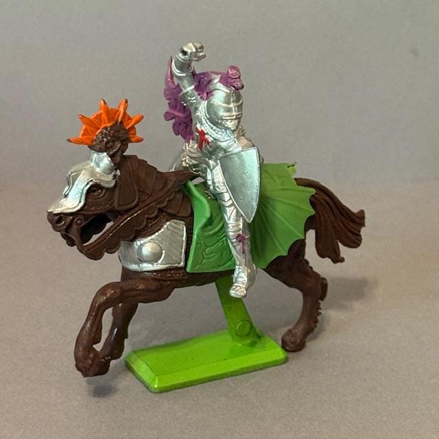 ヴィンテージディテール イギリス中世騎士のおもちゃのフィギュア 1971