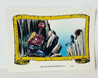 Pegatina de tarjeta coleccionable de Masters of Universe de 1984, rompecabezas Mattel, He-Man Mekaneck, vintage