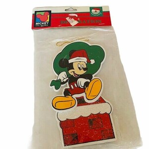 Walt Disney Christmas Ornament Kurt Adler SEALED Mickey Mouse Unlimited santa chimney