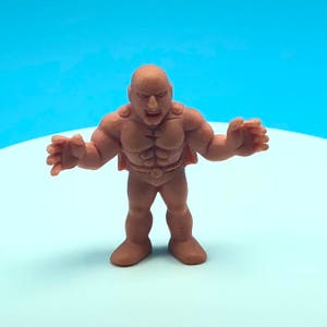 1985 VINTAGE M.U.S.C.L.E. muscle man men wrestling wrestler action figure Mattel anime flesh color toy #192 Tenjokai chojin no kami bald