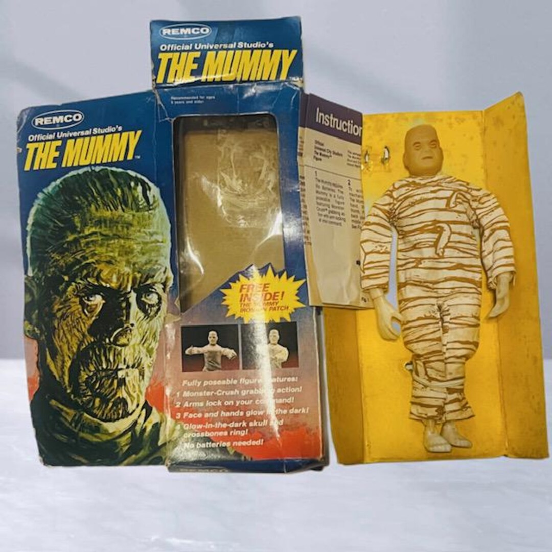 Remco Universal Monsters the Mummy Action Figure Glow Karloff 1980