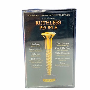 Fita cassete vtg Trilha sonora música canções trilha sonora filme RARE Ruthless People Bruce Springsteen Billy Joel Mick Jagger Kool Gang