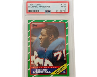 Leonard Marshall Rookie Card RC 1986 Topps #148 Graded PSA 9 Mint New York Giants non auto jersey super bowl all pro