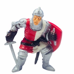 ADVANCED DUNGEONS DRAGONS 1982 Ljn vintage action figure toy Tsr vtg Men at arms Knight sword shield red