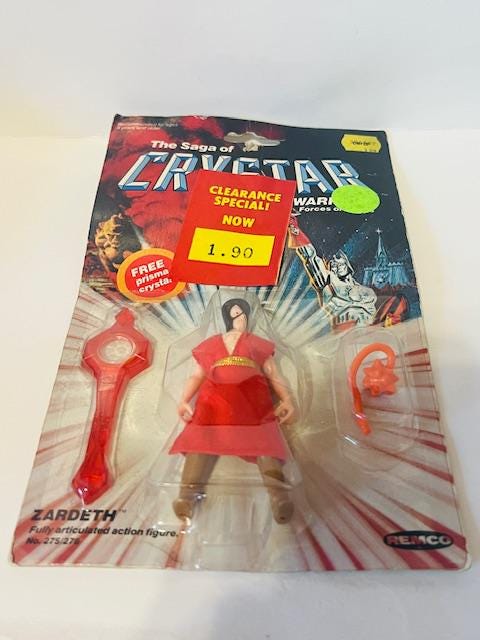 Crystar Action Figure Zardeth Wizard MOC Remco Vtg 1982 Toysealed