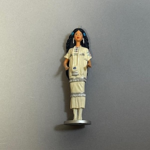 Vintage Hallmark Barbie Christmas Ornament Native Mattel 1996 Dolls of World B1
