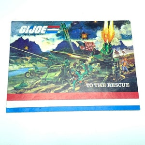GI JOE HASBRO figurine militaire vintage papier éphémère insertion affiche drapeau points 1983 dépliant