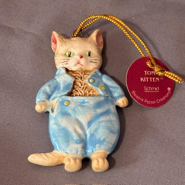 Vintage Beatrix Potter Christmas Ornament Peter Rabbit Schmid Tom
