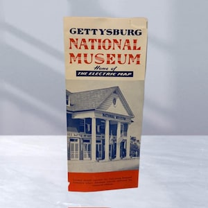Vintage Gettysburg Travel Guide Brochure Ephemera Map Civil War PN Museum Relic AC5