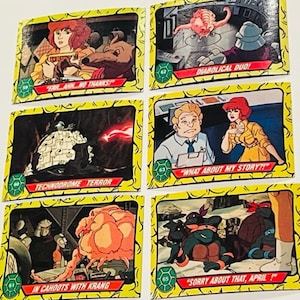 Teenage Mutant Ninja Turtles Trading Cards Lot sticker Mirage Topps TMNT vtg N17