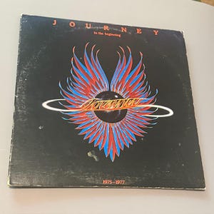 Journey In Beginning Vintage Vinyl Record Album Cover 12&quot; Rock Metal 1975-1977 LP Steve Perry