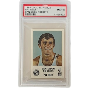 Pat Riley Rookie Card RC 1968 Jack in the Box PSA 9 Mint RARE San Diego Rockets Lakers Knicks Hall Fame Hof graded non auto sp