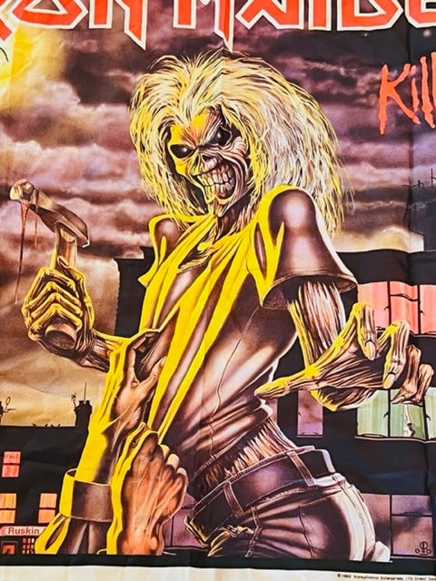 Iron Maiden Heavy Metal Banner Flag Wall Poster Eddie 1982