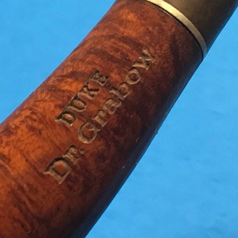 DUKE ESTATE PIPE Dr Grabow curved Meerschaum bowl imported briar tobacciana original smoking collectible England Uk