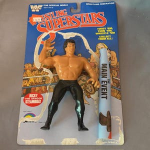 Vintage Ricky Dragon Steamboat WWF Wrestling Figure LJN Toy WWE Card Poster Rare