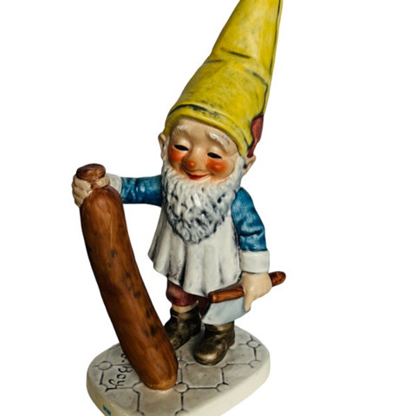 Goebel Gnome Figurine Hummel Co Boy Dwarf Germany Well Wim Sausage 507 Butcher