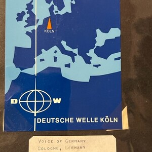 QSL Karte vintage AM Radio Happy sendeprogramm DXer Memorabilien 1960er Lot Postkarte KOLN Köln 1969