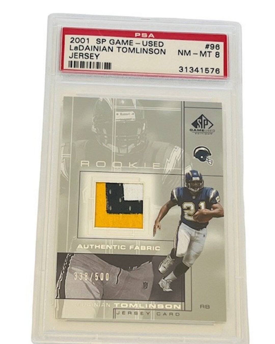 Ladainian Tomlinson Rookie RC 2001 SP Game Used Jersey Patch /500