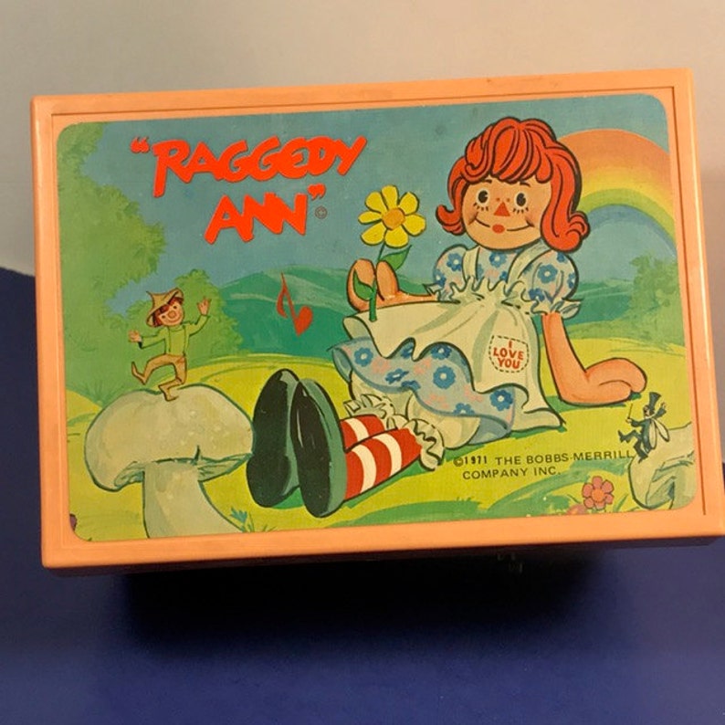 1971 RAGGEDY ANN ANDY Music Box Jewelry Case Plastic Vintage Etsy