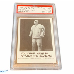 Horror Universal Monsters Trading Card Vintage 1961 Leaf Spook Stories Graded PSA 8 vtg #76 Creature From Black Lagoon-zetmeelpyjama