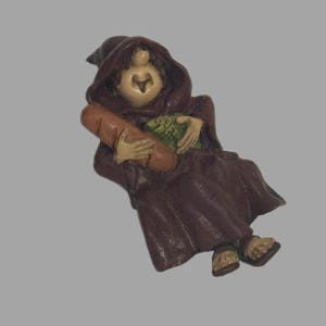 Vintage Friar Folk Monk Figurine Maureen 1998 Religious Gift Bible Shelf Sitter