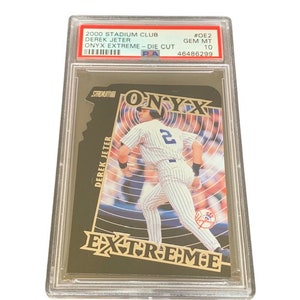 Derek Jeter PSA 10 Gem Mint sp insert 2000 Topps Stadium Club Onyx Extreme Die Cut Yankees HOF non auto OE2 rare