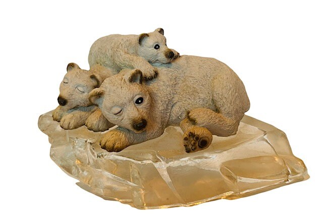 アラビア　Polar bear フィギュリン　Father 艶なし Hokusai Reborn