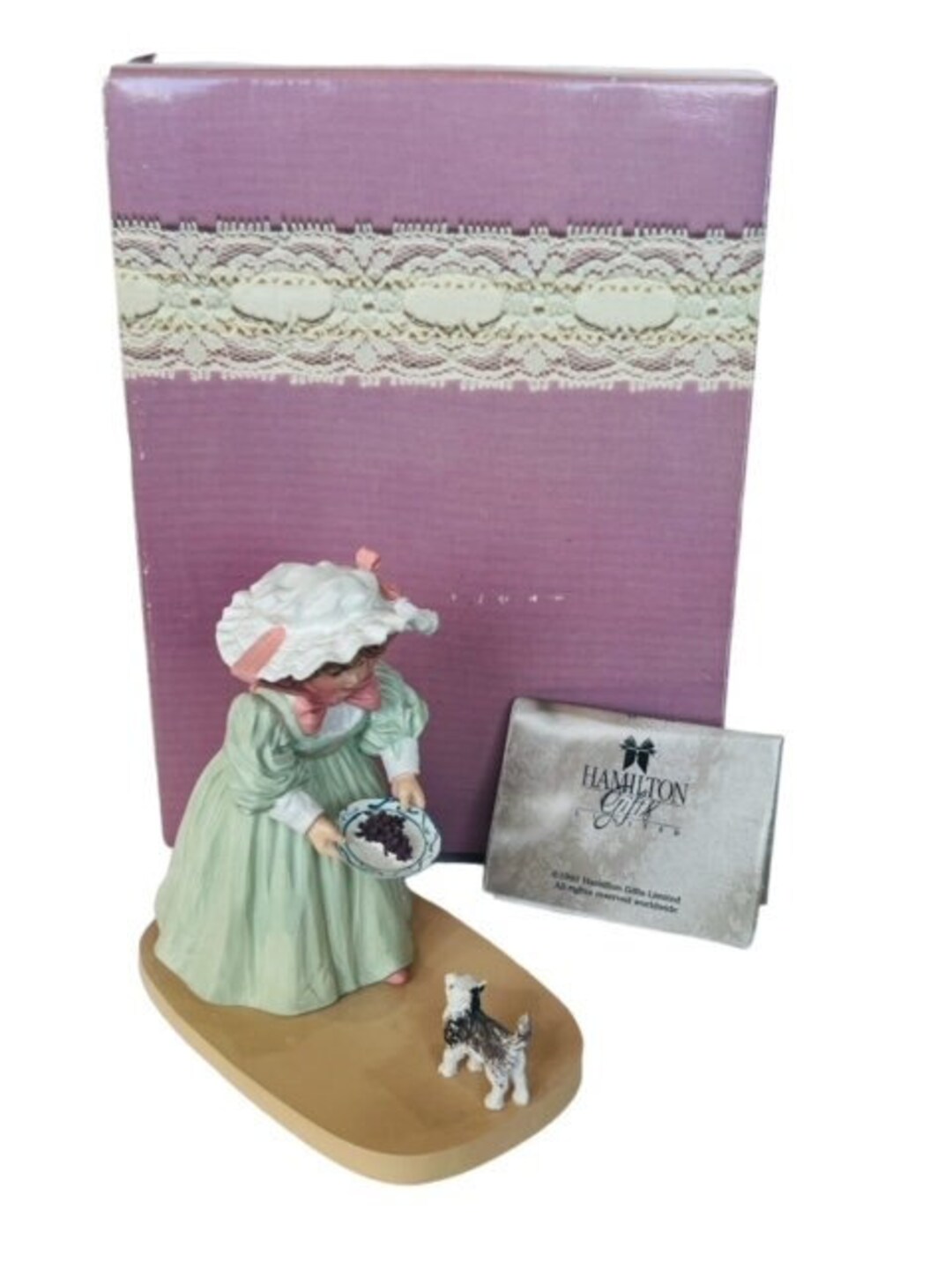 Maud Humphrey Figurine 1987 Hamilton Gift Mother Bogart Kittys Lunch