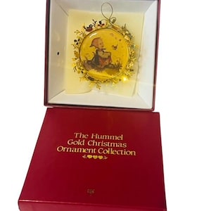 Danbury Mint Hummel Gold Christmas Ornament Figurine Goebel 1986 Meeting Meadow