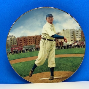 LEGENDS OF BASEBALL collectors plate Delphi vintage mlb vtg bradex Jeff Barson immortal Players Boston Red Sox Cy Young hof