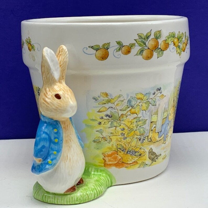 BEATRIX POTTER PLANTER Peter Rabbit flower pot indoor