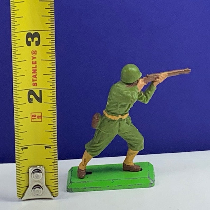BRITAINS TOY SOLDIERS Deetail 1971 England uk metal plastic miniature vintage vtg mcm world war 2 two ww2 wwii american sniper rifle