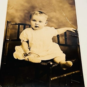 Carte postale antique Éphémère papier de collection carte postale souvenir divisé dos vintage horreur réelle photo hanté fantôme effrayant zombie bébé