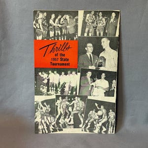 Vintage Basketball Souvenir Program Print Ad 1957 Butler State Tournament 48th