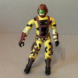Vintage ARAH Gi Joe Cobra Actionfigur Militärspielzeug Metallkopf Metallkopf Camo