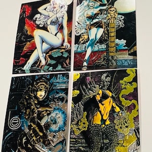 Lady Death Comic Trading Cards Lot Chromium Chaos Cryptic Chrome Pulido 1994 LD9