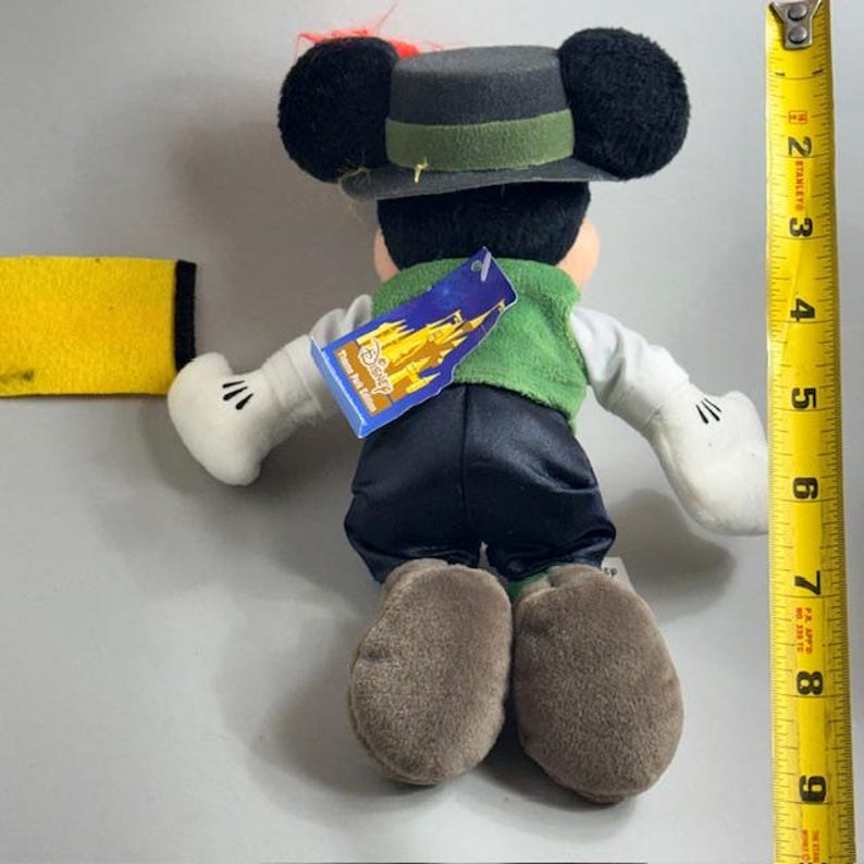 Vintage Disney Plush Stuffed Animal Parks World Store Mickey Mouse Germany Flag image 3