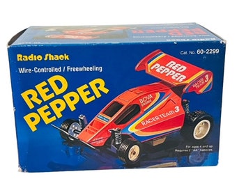 Red Pepper Radio Shack Remote Control Car Vtg Wire Box Drag Race