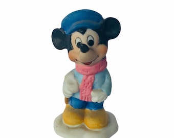 WALT DISNEY BEELDJE vintage Japan porseleinen sculptuur figuur Disneyland park cadeau ware Mickey Mouse Fantasia Schmid tiny tim scrooge carol