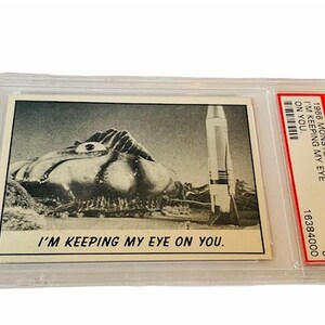 Horror Universal Monster Laffs Trading Card Vintage 1966 TCG Spook Graded PSA 6 Eye on You #49 alien one eyed blob cyclops