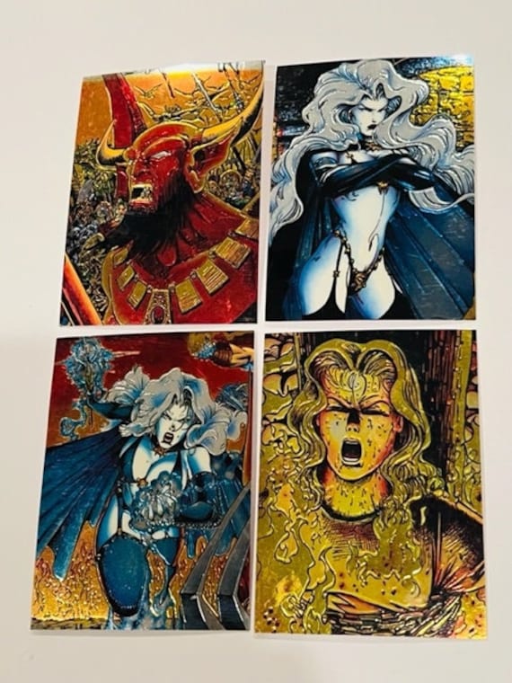 Lady Death Comic Trading Cards Lot Chromium Chaos Cryptic Chrome Pulido  1994 L11