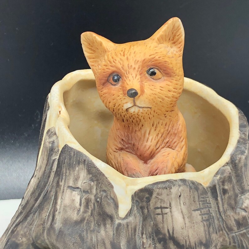 VINTAGE FOX FIGURINE porcelain animals sculpture statue knick Etsy
